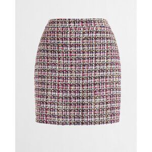 J Crew Tinsel plaid mini skirt F5284 Large